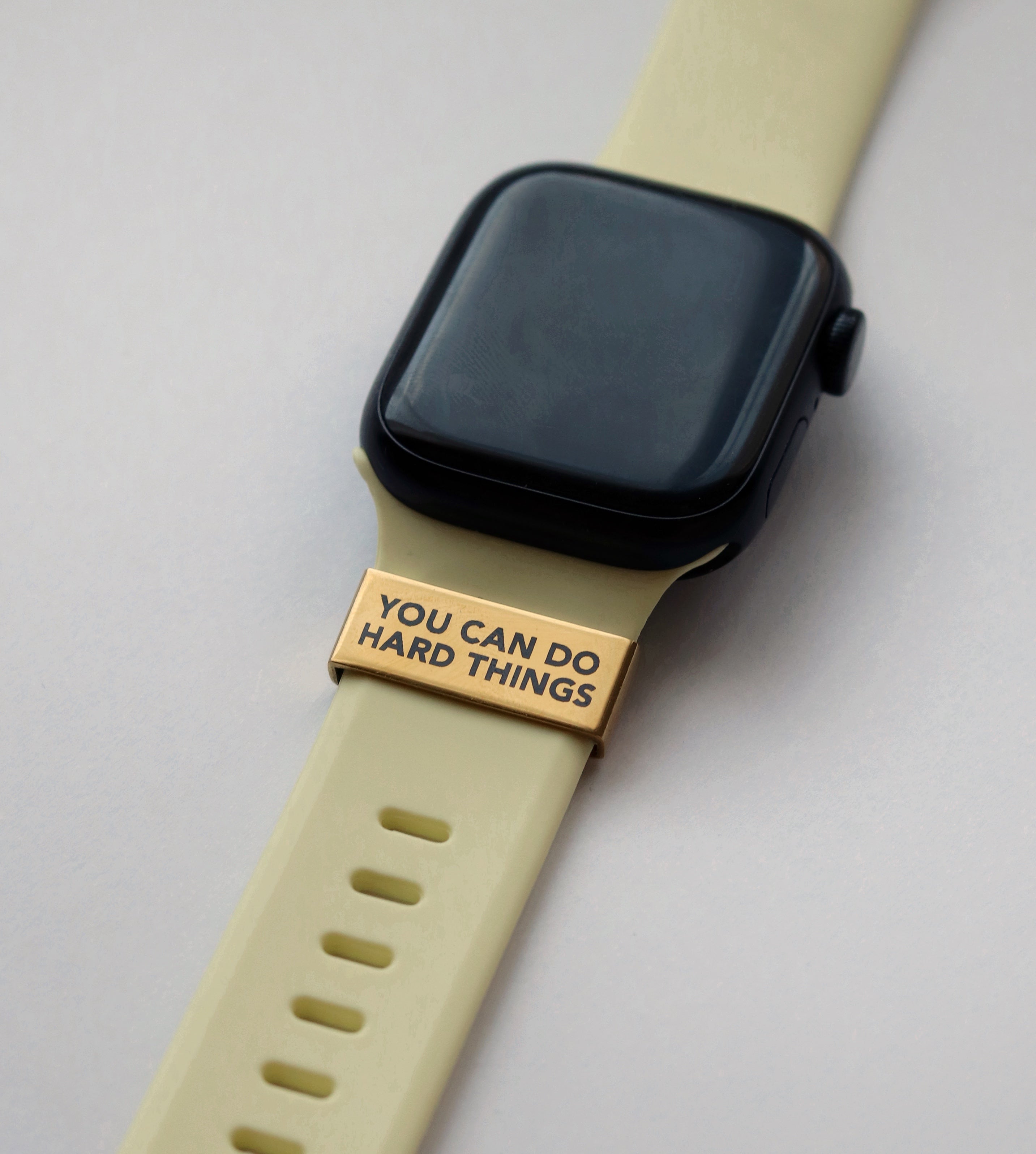 gold watch charm, engraved, motivation