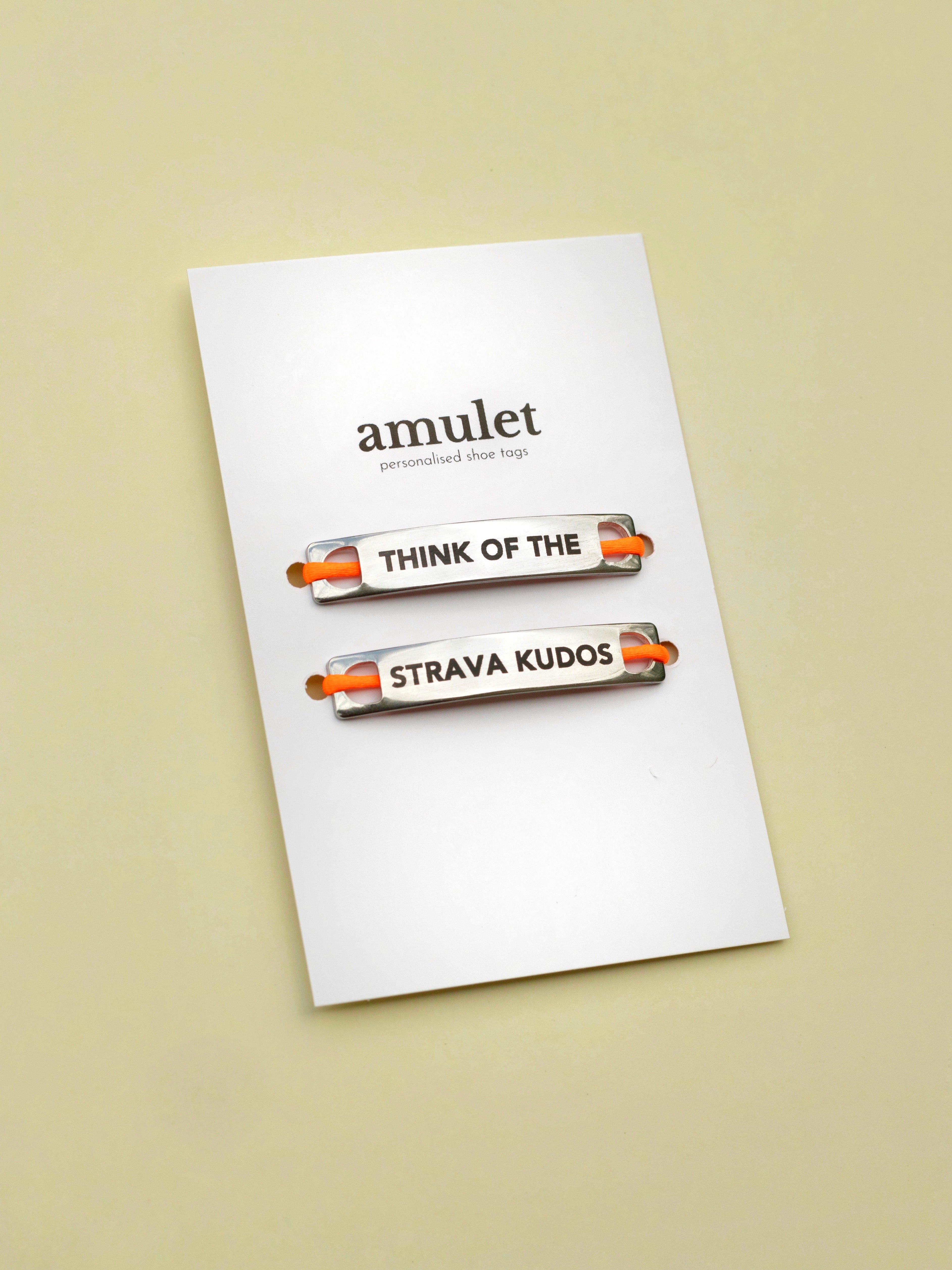 Think of the Strava Kudos' Shoe Tags – My Amulet