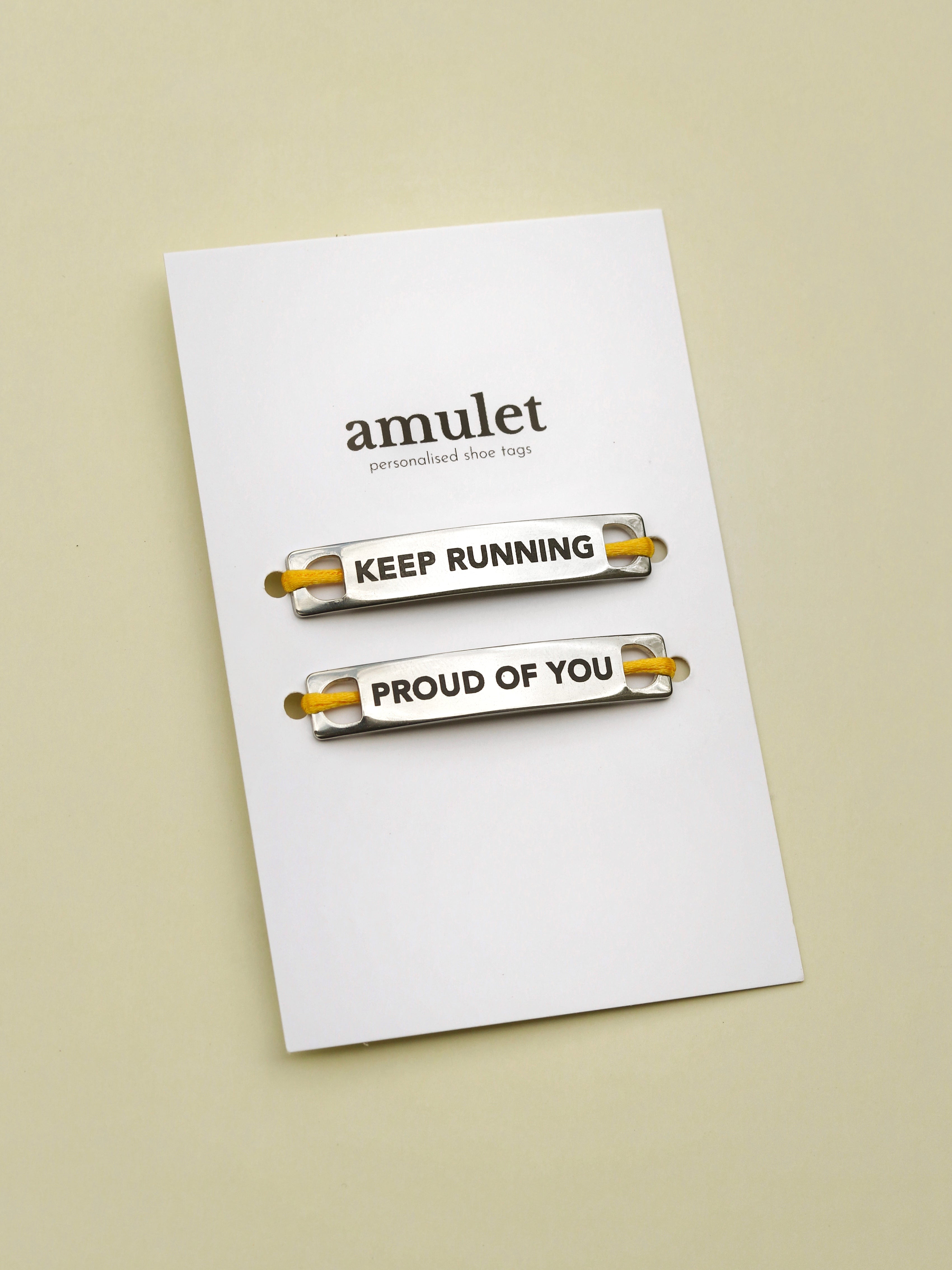 'Keep Running Proud of You' Shoe Tags