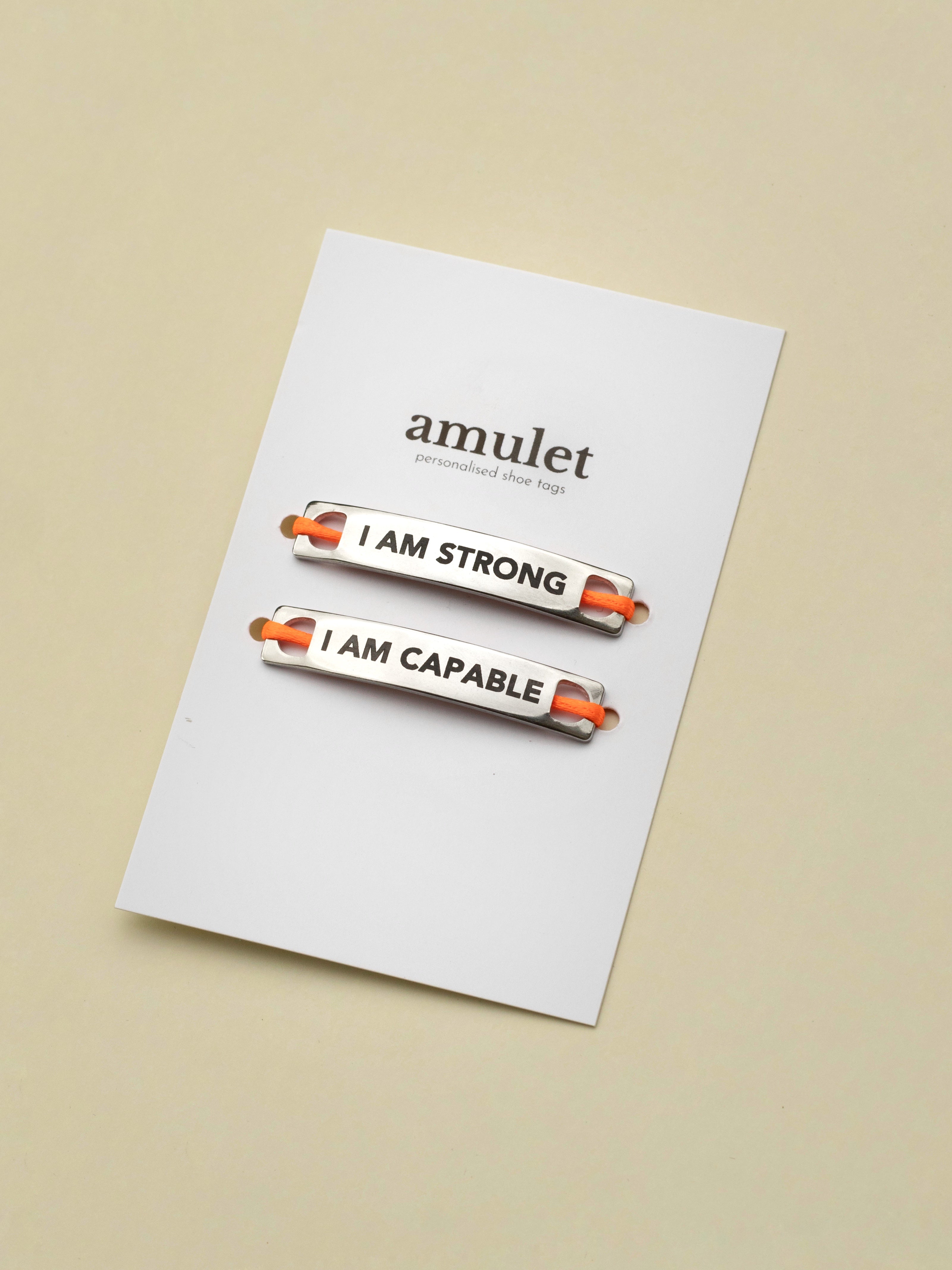 'I am strong, I am capable' Shoe Tags