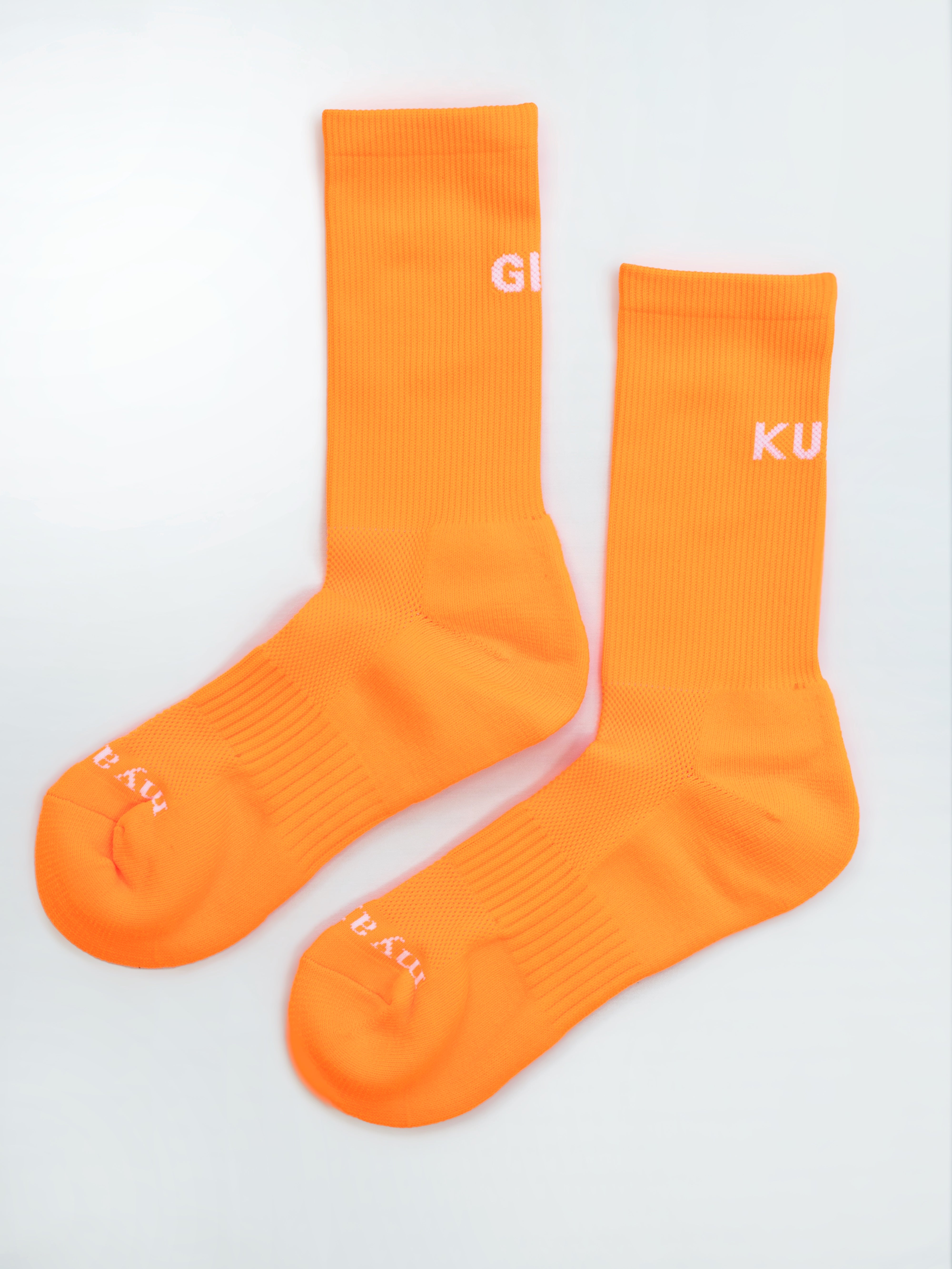 ‘Give Kudos’ Orange Running Socks