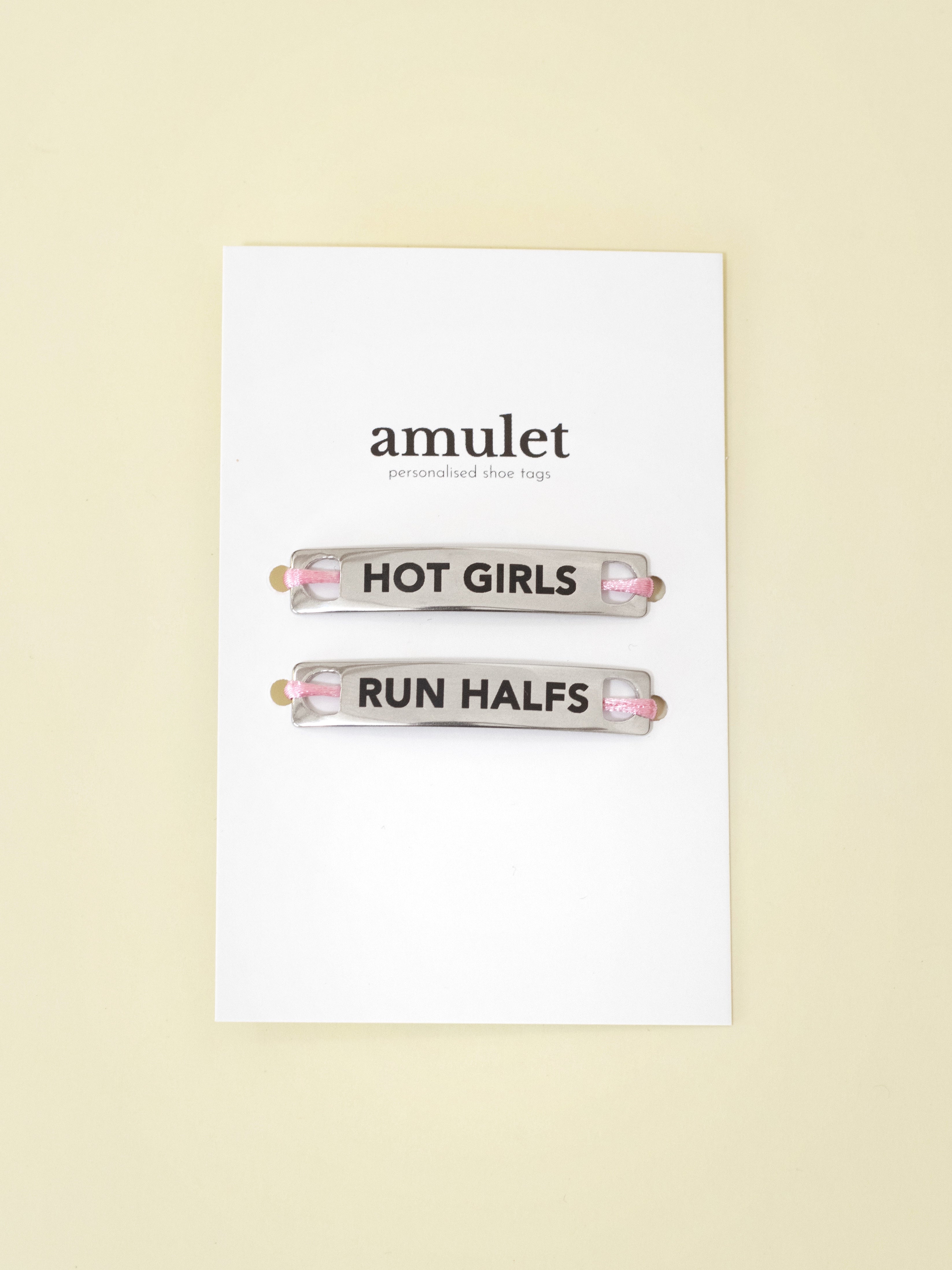 ‘Hot Girls Run Halfs’ Shoe Tags