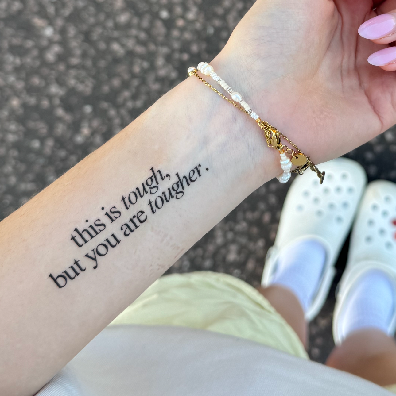 ‘This Is Tough, But You Are Tougher’ Temporary Tattoo