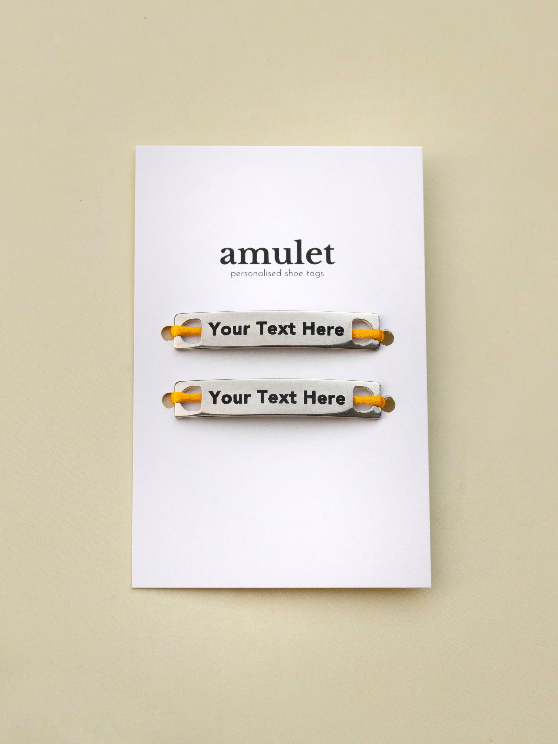 Personalised Pair of Shoe Tags – My Amulet